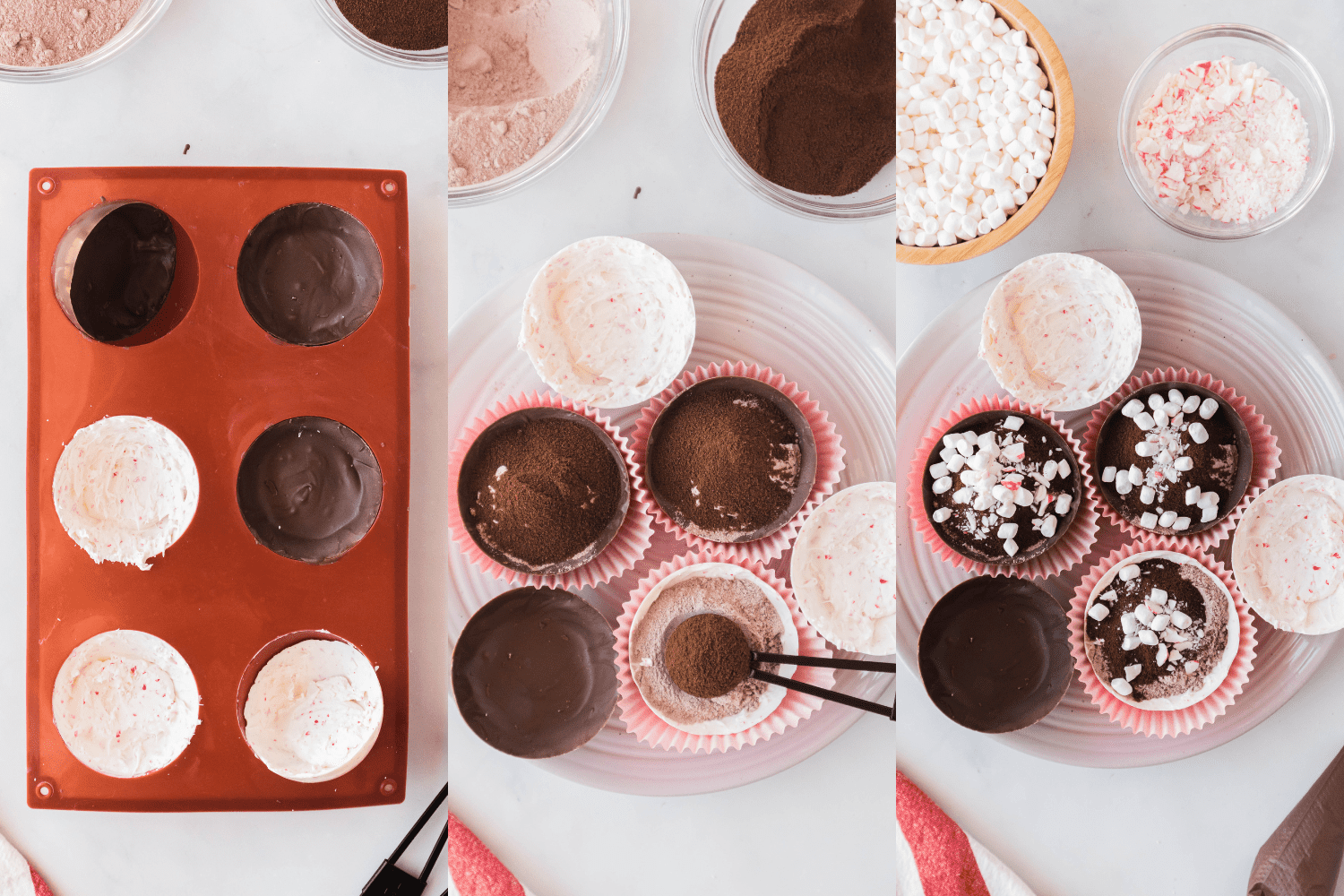 Peppermint Mocha Hot Chocolate Bombs | 365 Days of Baking