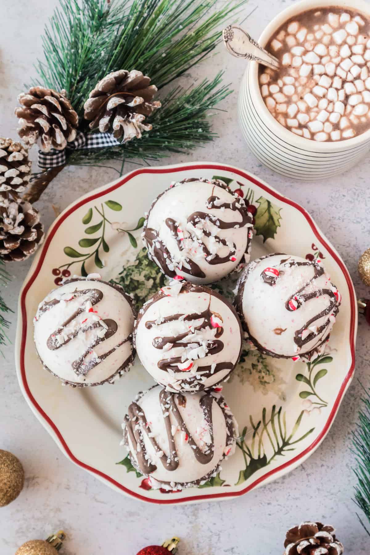 Peppermint Mocha Hot Chocolate Bombs | 365 Days of Baking