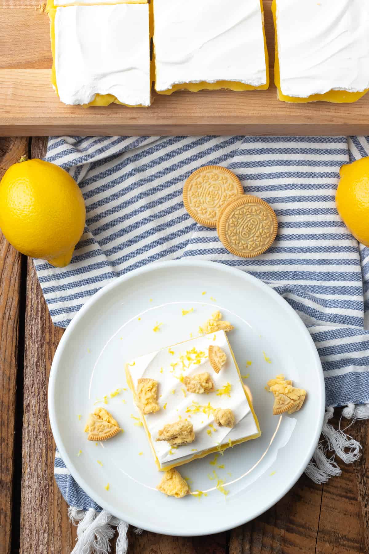 Layered lemon bars.