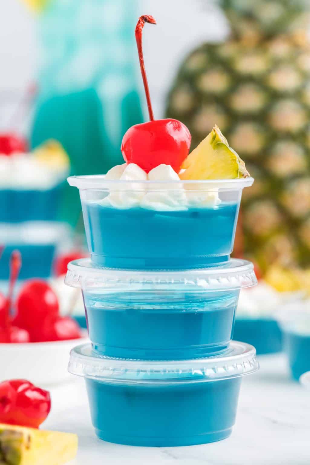 How to Make Easy Blue Hawaiian Jello Shots | 365 Days of Baking