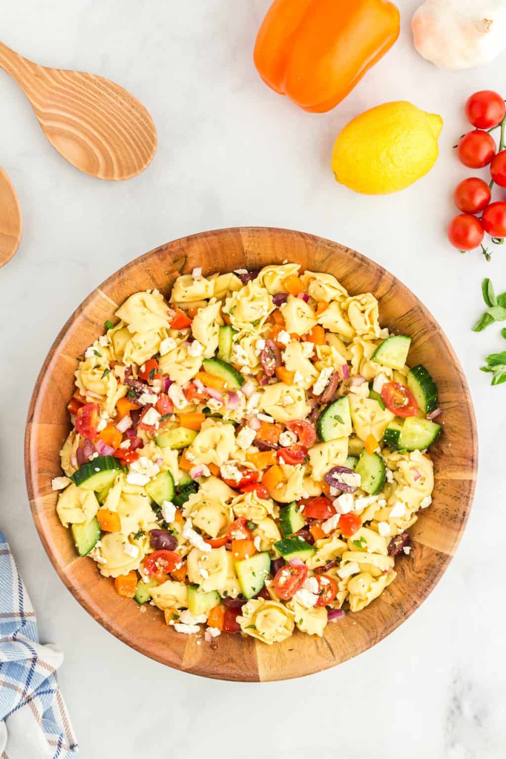 Easy Greek Tortellini Pasta Salad | 365 Days of Baking and More