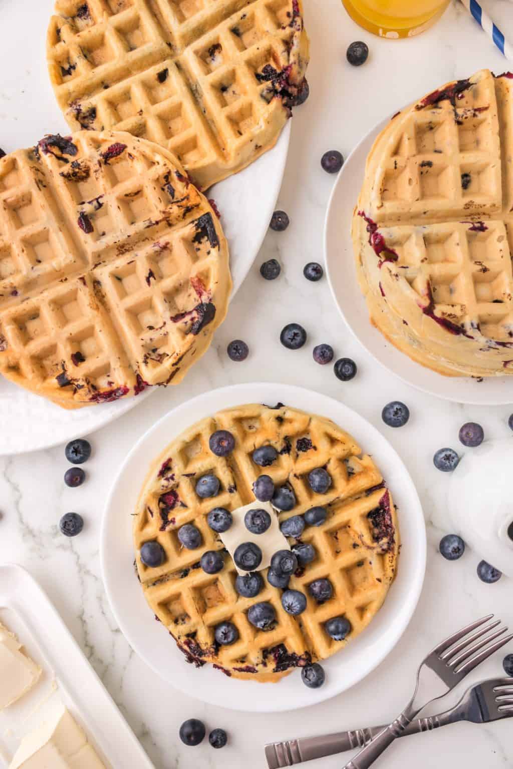 Easy Homemade Blueberry Waffles | 365 Days of Baking and More