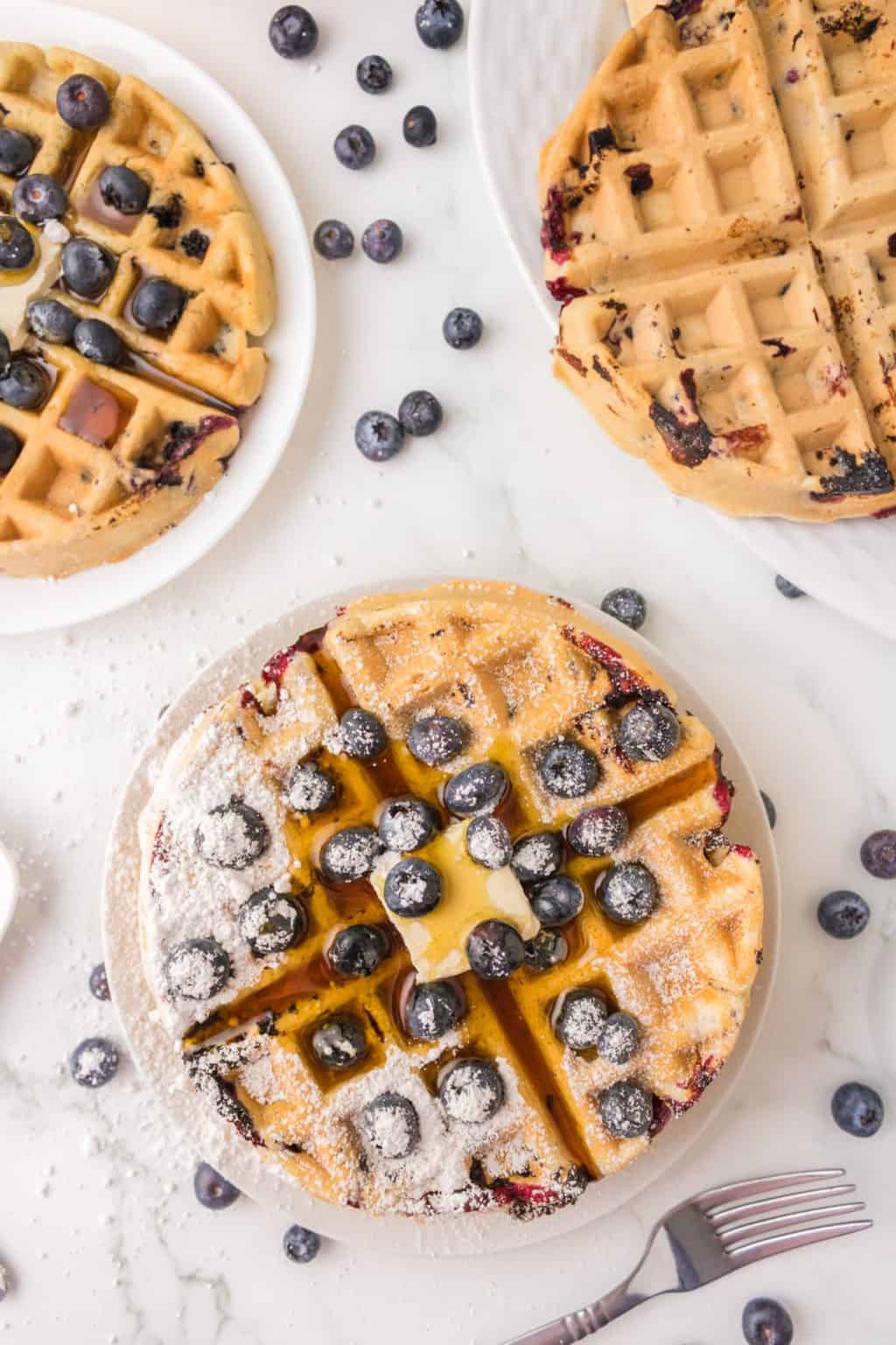 Easy Homemade Blueberry Waffles | 365 Days of Baking and More