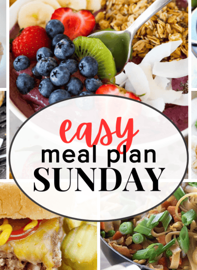 Easy Meal Plan Sunday {Week 60} – these six dinners, two desserts and a breakfast recipe will help you remove the guesswork from this week’s meal planning. Enjoy!