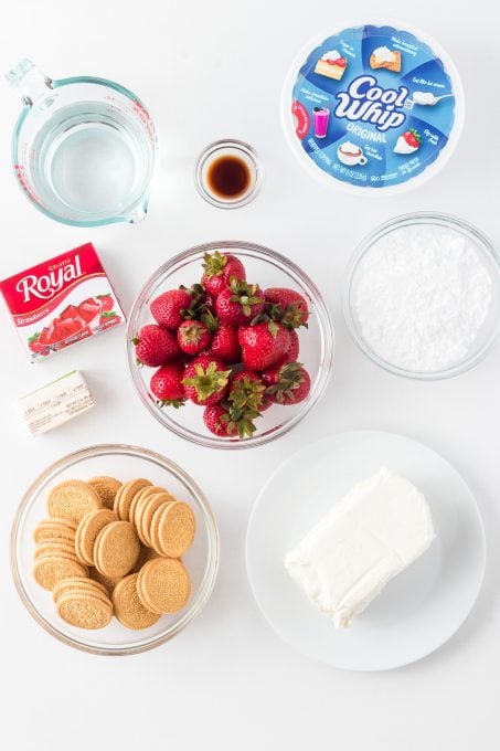 Ingredients for Strawberry Cream Dream Bars