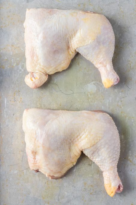 Chicken quarters for a Chicken Barbecue.