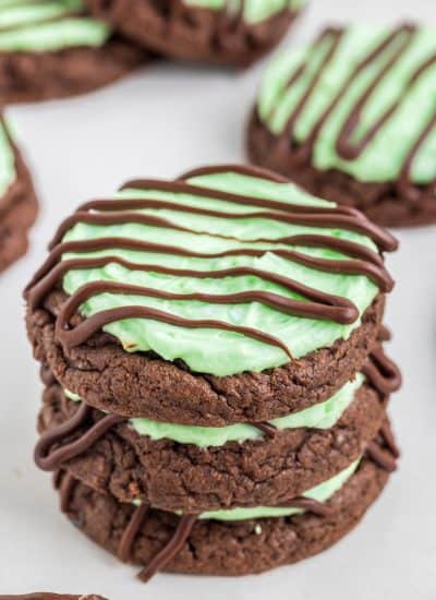 Chocolate Mint Cake Mix Cookies