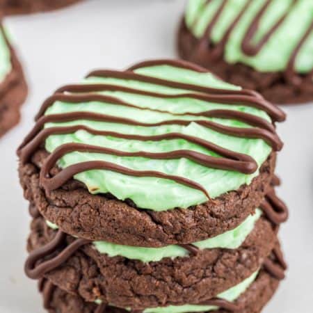 Chocolate Mint Cake Mix Cookies