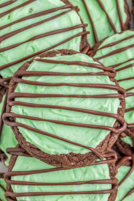 Chocolate Mint Cake Mix Cookies