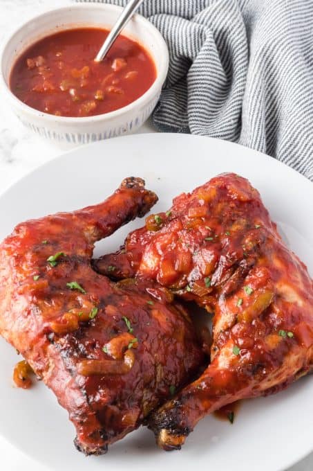 BBQ Sauce Recipe on grilled chicken