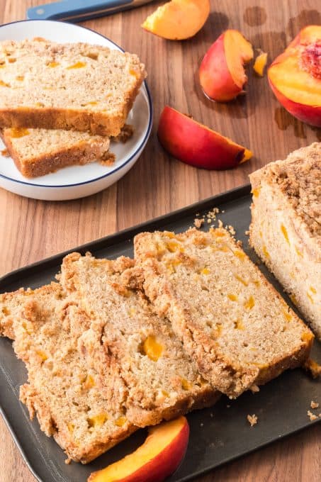 An easy quick bread made with fresh peaches.