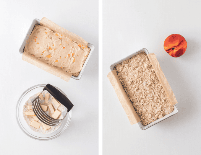 Second set of process photos for Peach Bread.