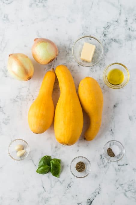 Ingredients for Sauteed Squash.