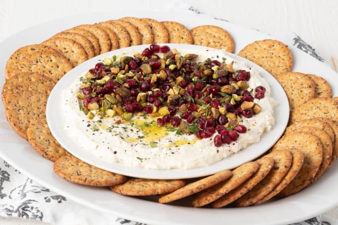 Whipped Feta Cheese with Arils and Pistachios