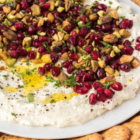 Whipped Feta Cheese with Arils and Pistachios