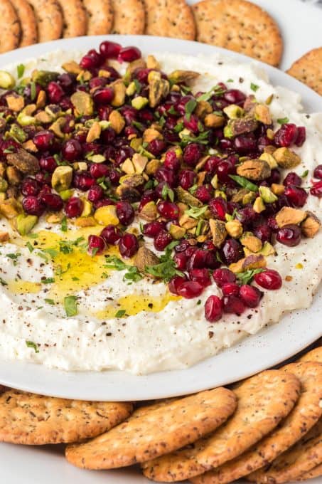 Whipped Feta Cheese with Arils and Pistachios