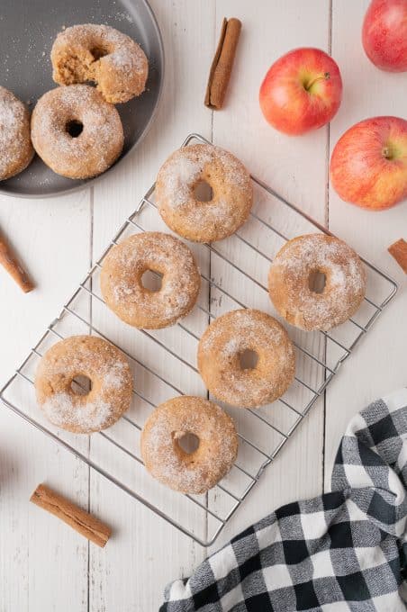 Donuts made with apple cider.