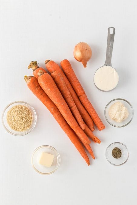 Horseradish Carrots ingredients.