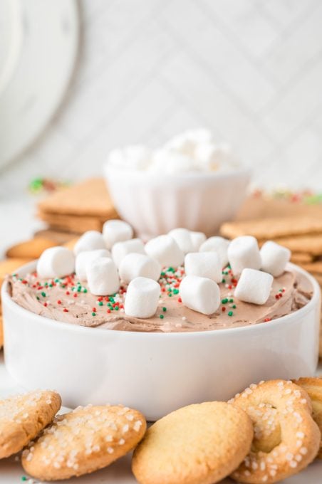 Hot cocoa dessert dip.