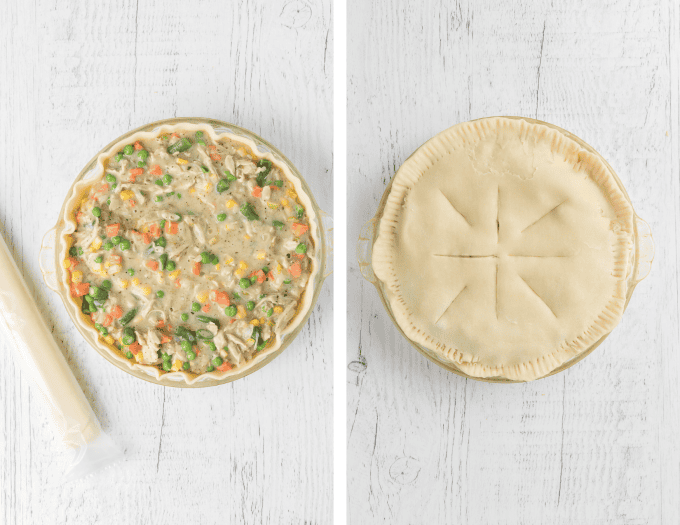 Second set of process photos for Turkey Pot Pie.