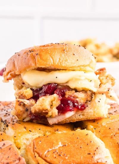 Turkey Sliders with Cranberry Sauce.