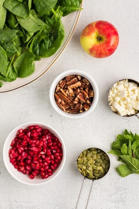 Ingredients for a Winter Salad.