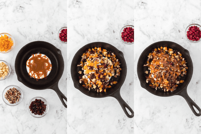 Process photos for Baked Brie.