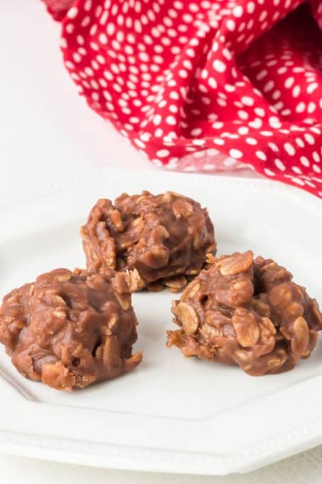 Chocolate Oat and peanut butter no bake cookies