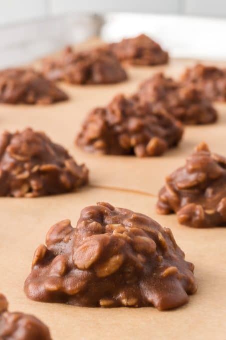 Chocolate Peanut Butter No Bake Cookies