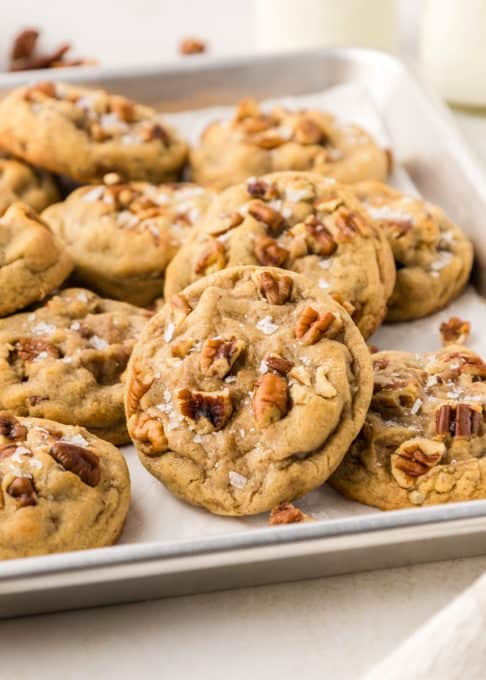 Cookies with pecans in them.