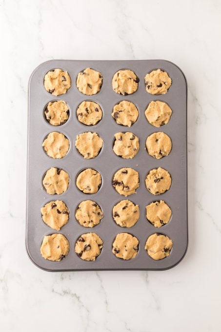 Peanut Butter Cookie Cups ready for the oven.