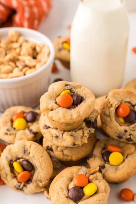 Reese's cookies filled with peanut butter.