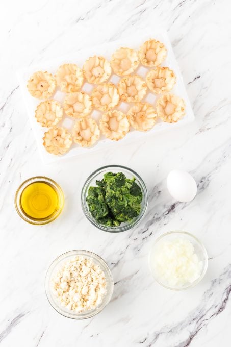 Ingredients for Spanakopita Bites.