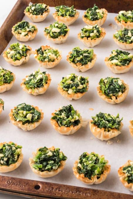 Phyllo Spinach Cups.