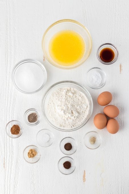 Ingredients for Chai Pizzelles.