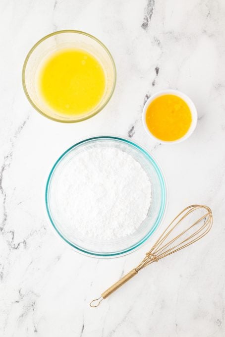 Ingredients for an Orange Glaze.