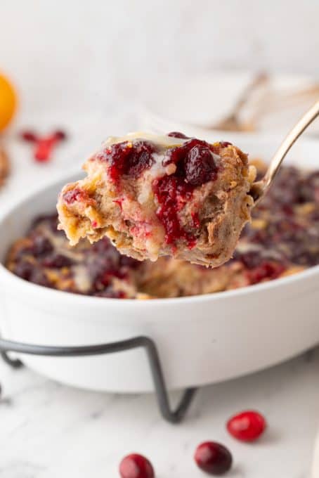 Orange Cranberry Bread Pudding.