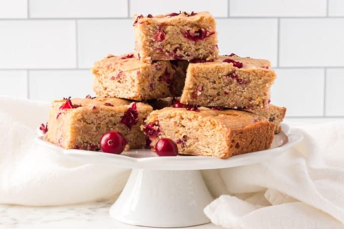 Cranberry Orange Blondies