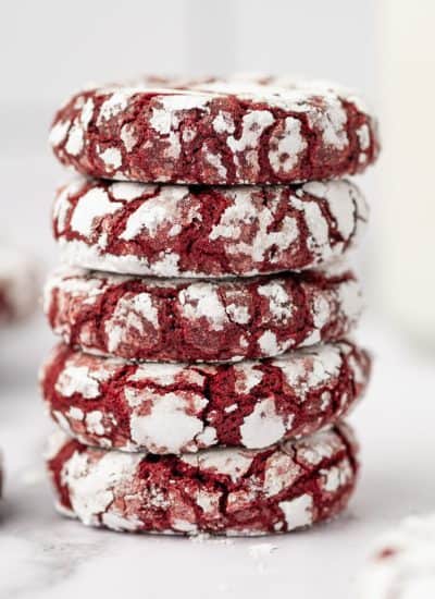 Red Velvet Crinkle Cookies