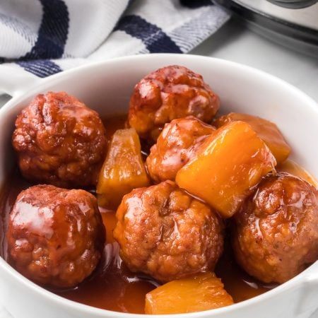 An easy meatball appetizer or main dish with pineapple.