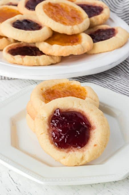 Preserves in a buttery thumbprint.