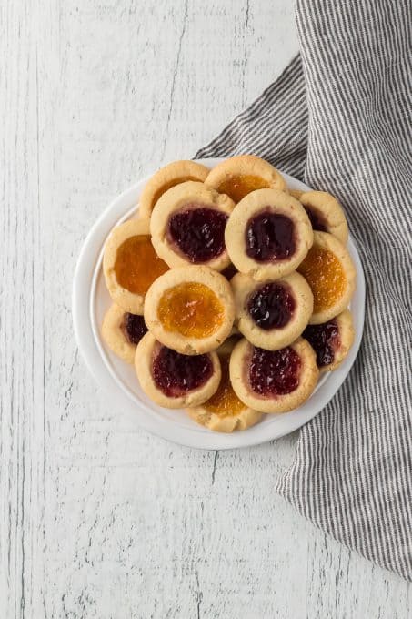 Raspberry and Apricot Thumbprints.