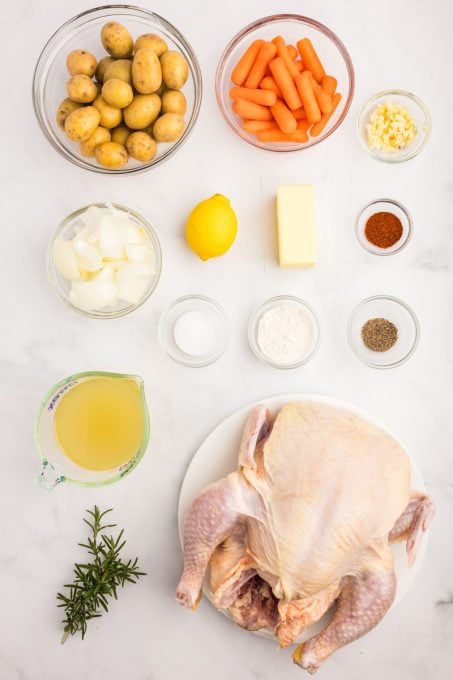 Ingredients for Dutch Oven Chicken.