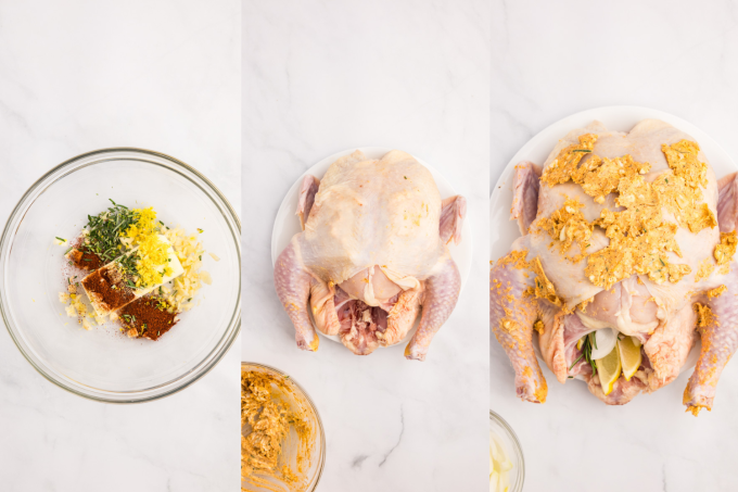 First set of process photos for Dutch Oven Chicken.